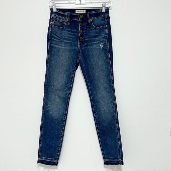 10" High-Rise Skinny Jeans: Drop-Hem Edition 25 Button Fly Magic Pockets $135 - Picture 5 of 14